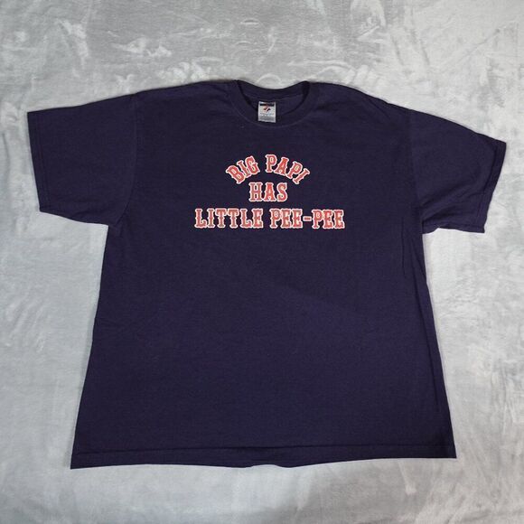 Vintage Other - Chicago Cubs David Ortiz Big Papi Humor T Shirt Mens XL Slim Fit Funny Retro
